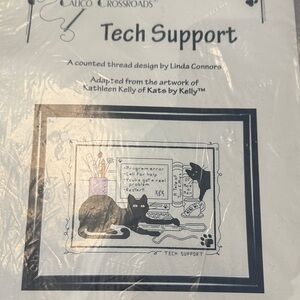 Cute cat beginner cross stitch pattern